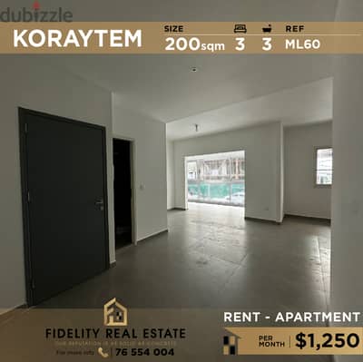 Apartment for rent in Koraytem ML60