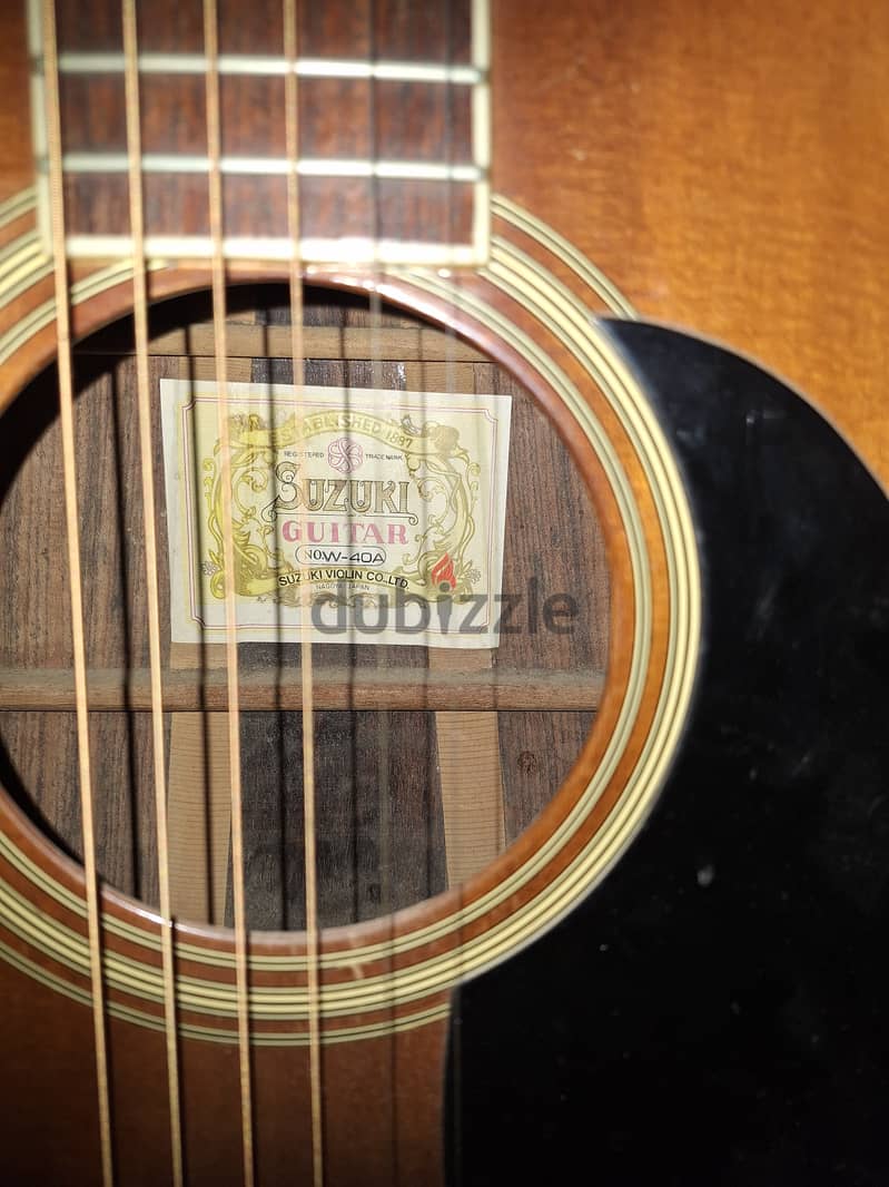 Accoustic Guitar: Suzuky Three S Model W-40A 7