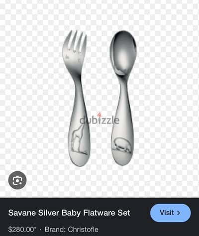 Christofle spoon and fork