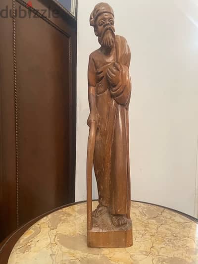 Wooden sculpture statue