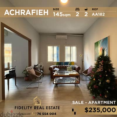 Apartment for sale in Achrafieh AA182  شقة للبيع في الأشرفية