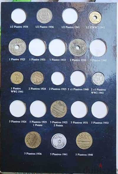 album for lebanese coins since 1924 till 2018