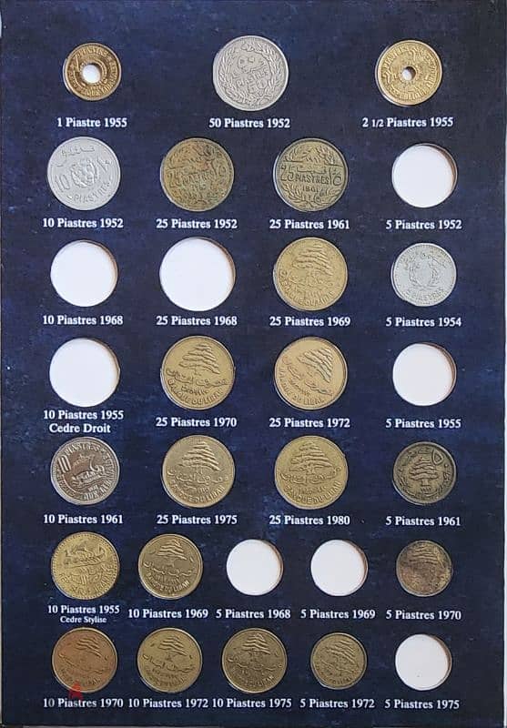 album for lebanese coins since 1924 till 2018 1