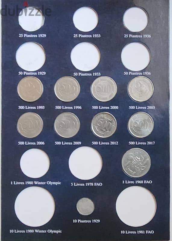 album for lebanese coins since 1924 till 2018 2