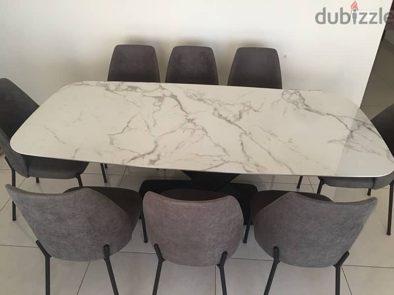 Dining table Italian Ceramic Marble 0