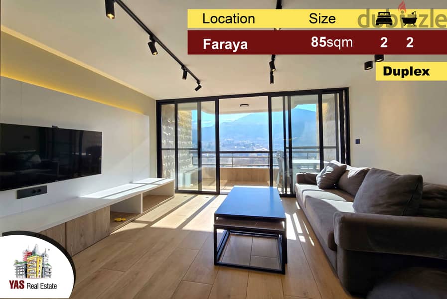 Faraya 85m2 | Furnished | Duplex | Chalet | Prime Location | DA | 0