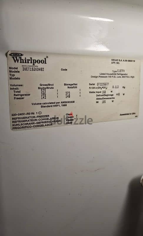 براد الأميركي الأصلي Whirlpool 3