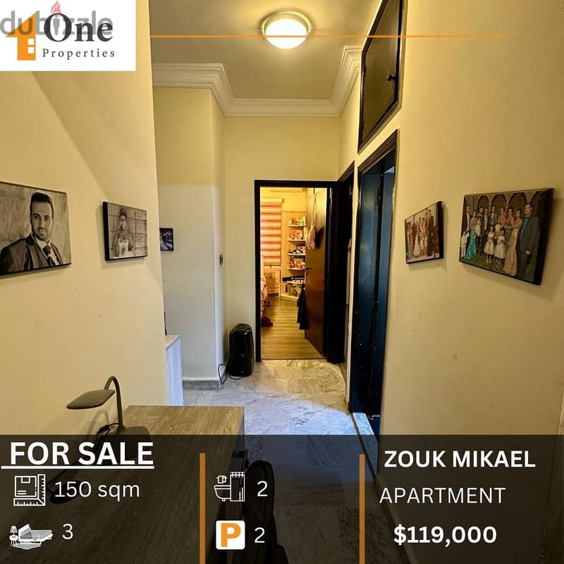 APARTMENT FOR SALE IN ZOUK MIKAEL 0