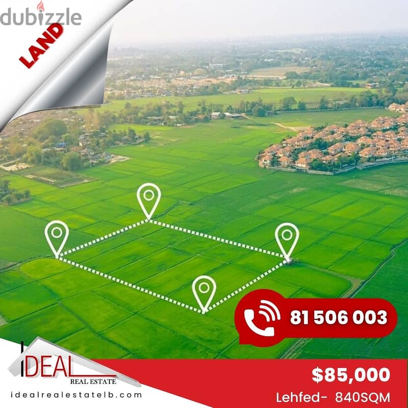 840 SQM land for sale in Lehfed jbeil  REF#JH17429 0