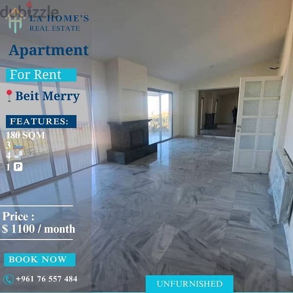 apartment for rent in Beit Mery شقة الايجار في بيت مري 0