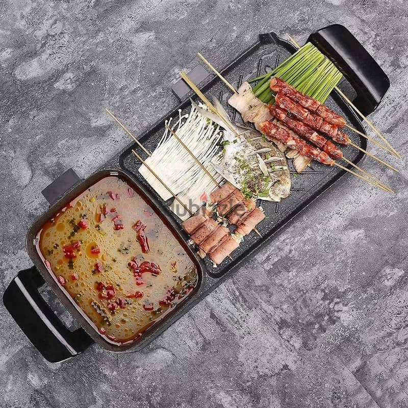 Mirage Electric Grill Pan With Pot 1500 W 3