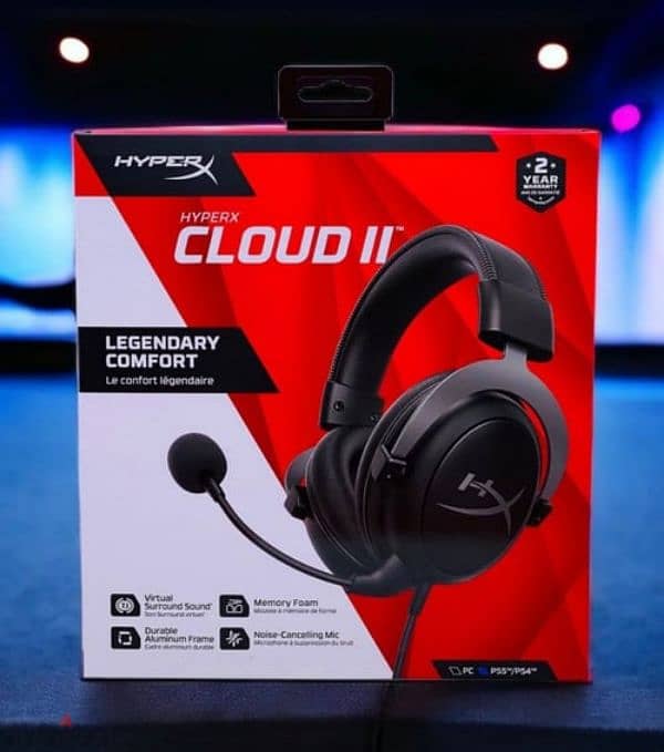 HyperX Cloud II gaming headset ** open box 0