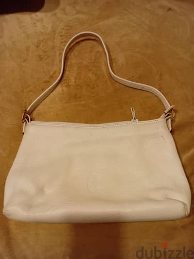 White leather purse