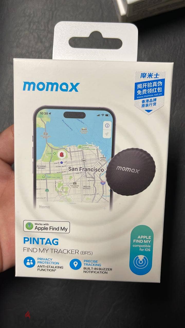 Momax pintag find my tracker black great & good price 0