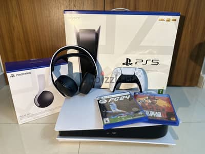 PlayStation 5 with Pulse3D Wireless Headset, FC24 & RDR2