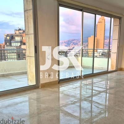 L16776 - 3-Bedroom Apartment with Open View For Rent in Achrafieh