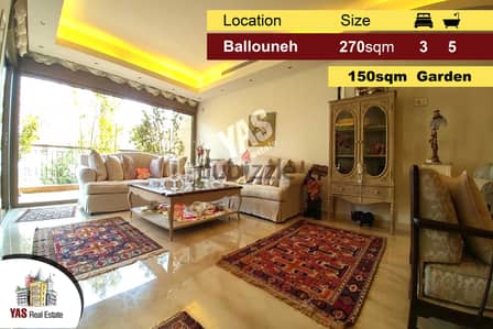 Ballouneh 270m2 | 150m2 Garden | High-End | Unique Property |