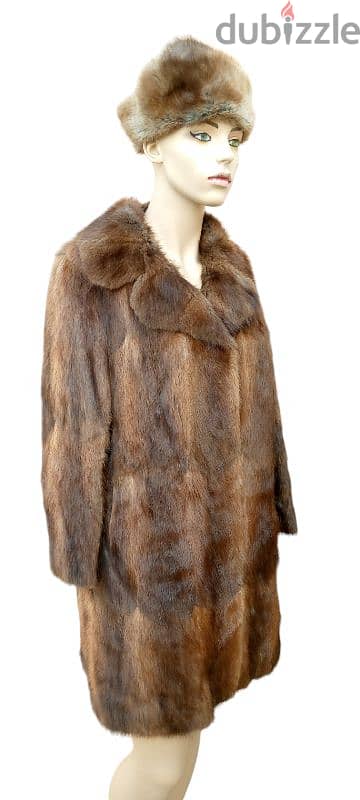 Muskrat Fur Coat Natural Fur