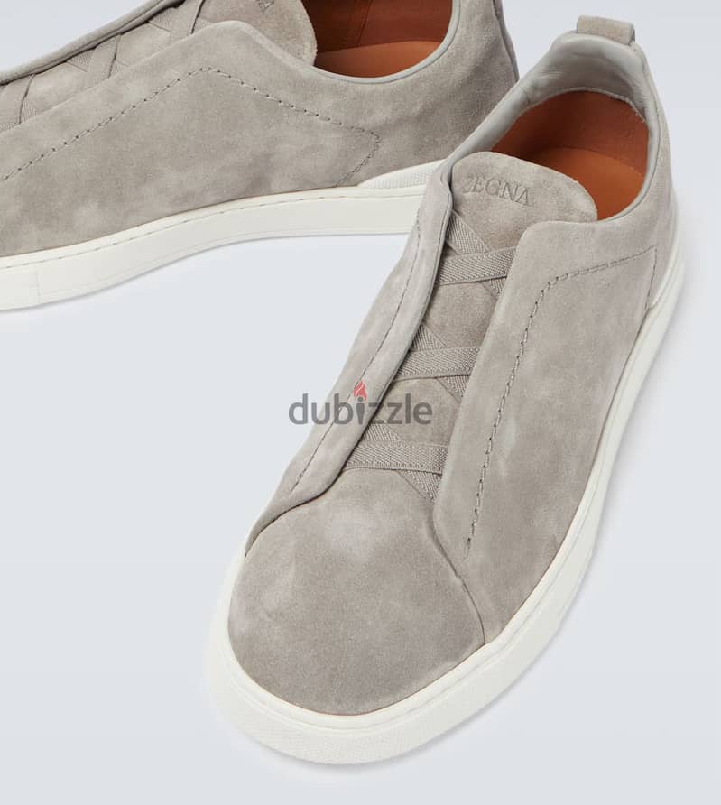 Zegna Triple Stitch suede sneakers - Grey - Size 11US 0