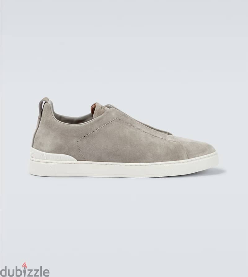 Zegna Triple Stitch suede sneakers - Grey - Size 11US 2