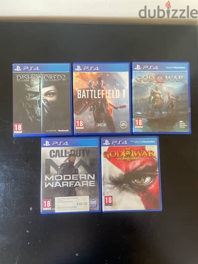 5 PS4 Games - NEGOTIABLE ml