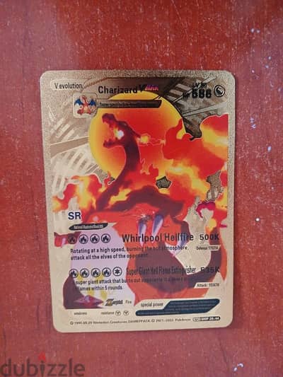 GOLD charizard pokemon card