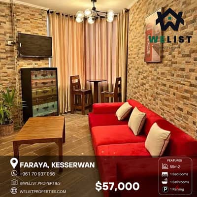 55sqm Chalet  for sale in Faraya  ٥٥م شاليه للبيع في منطقة فارايا