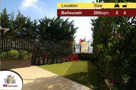 Ballouneh 200m2 | 150m2 Garden | Upgraded | Mint Condition | Furnished