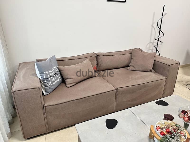 3-seater sofa couch + coffee table 0