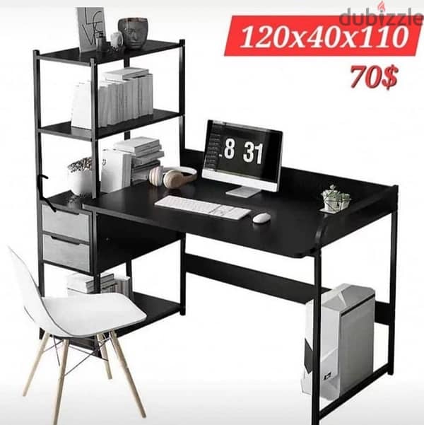 black desk , assembled 0