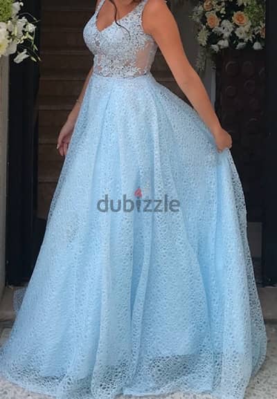 Evening Dress Blue فستان سهرة