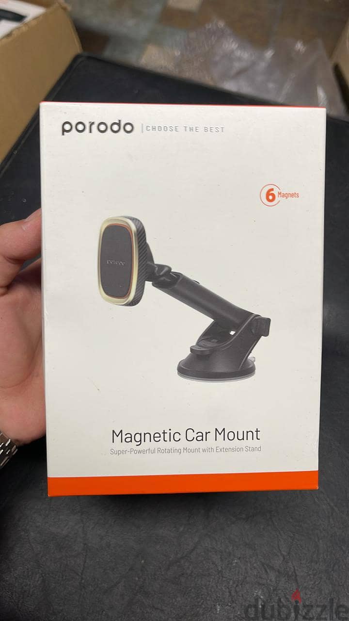 Porodo magnetic car mount super-powerful rotating mount witch extensi 0