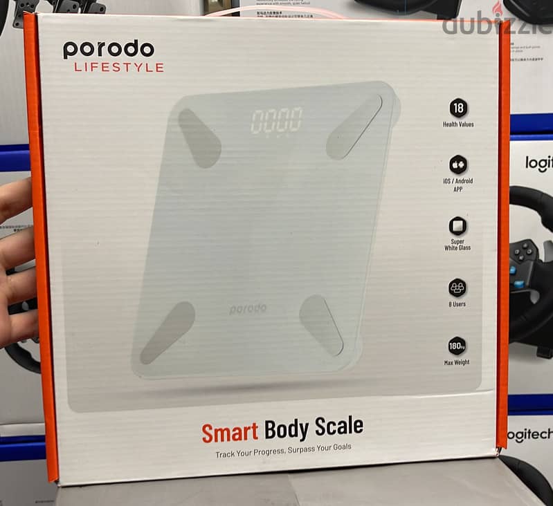 Porodo lifestyle smart body scale white exclusive & best offer 0