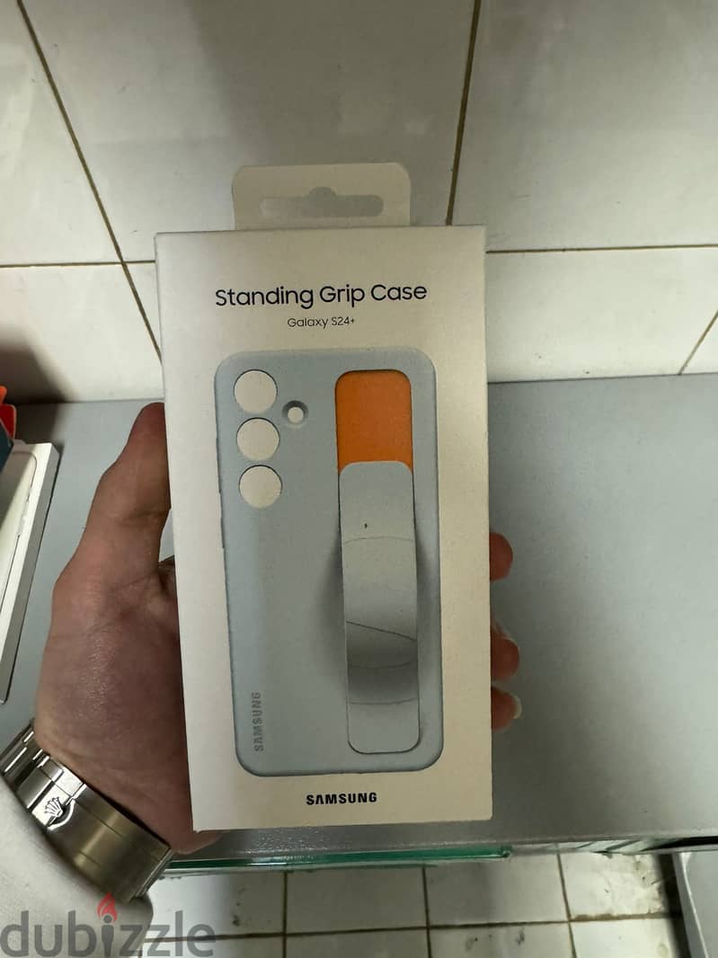 Standing Grip Case Galaxy s24 plus light blue 0