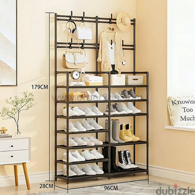 7-Tier Shoe Rack for 24 Pairs with Bonus Storage & Hangers 6