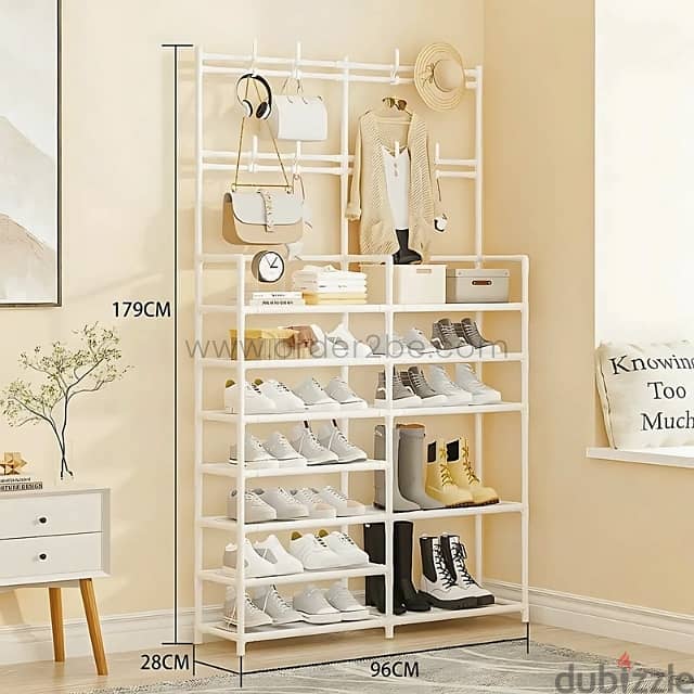 7-Tier Shoe Rack for 24 Pairs with Bonus Storage & Hangers 7