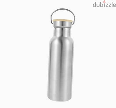 DR stainless steel water bottle bamboo lid (Made in italy)/3$ delivery