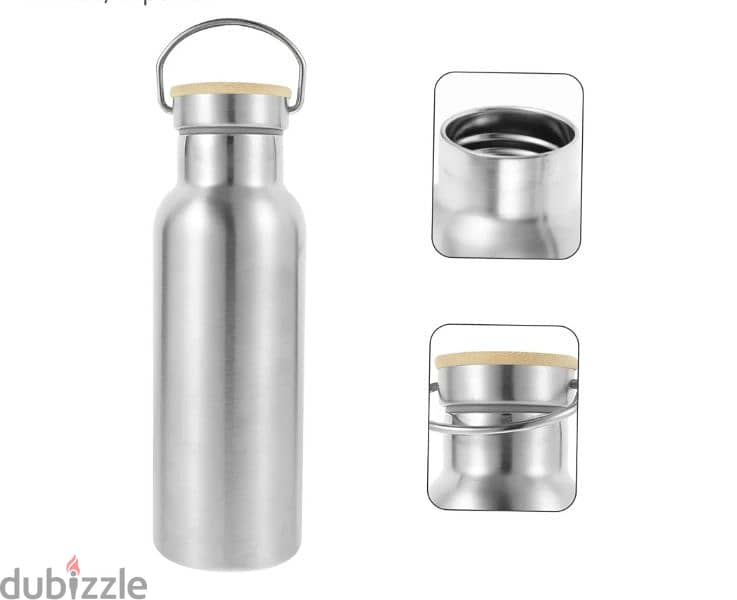 DR stainless steel water bottle bamboo lid (Made in italy)/3$ delivery 2