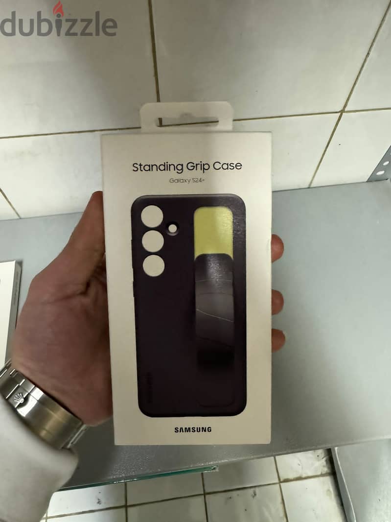 Standing Grip Case Galaxy s24 plus dark violet original & new offer 0