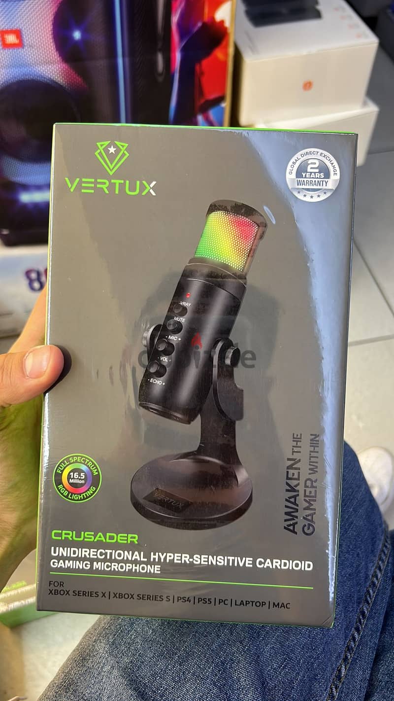 Vertux crusader gaming microphone original and new offer 0