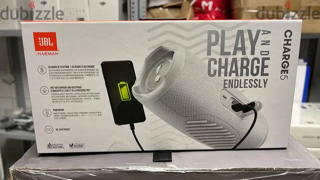 Jbl charge 5 white great & last offer 0