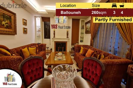 Ballouneh 260m2 | Partly Furnished | High-end | Upgraded | Unique |