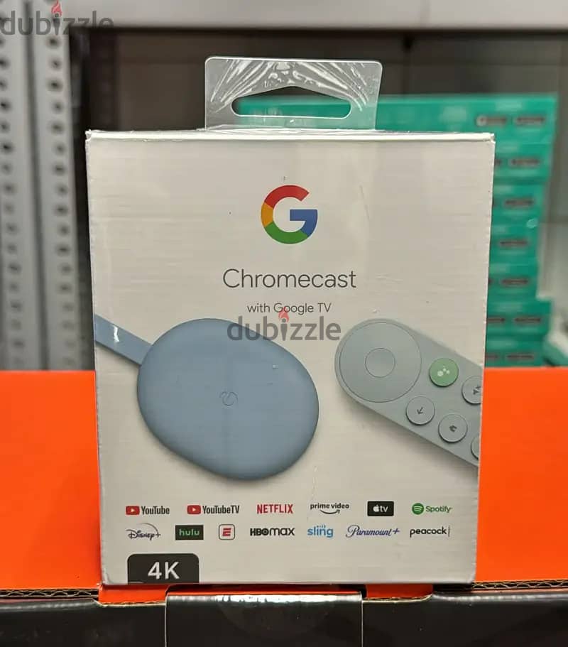 Google chromecast with google tv 4k sky blue 0