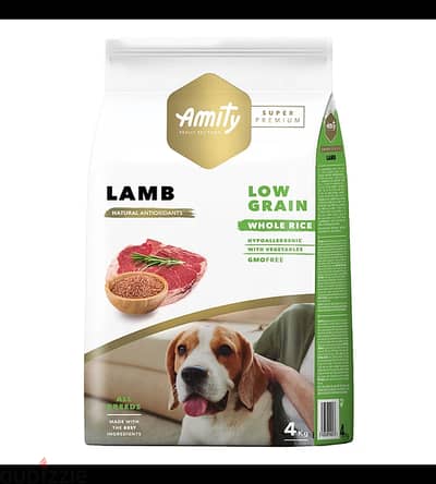 Amity Super Premium Adult Dog Dry Food - Lamb 4 kg