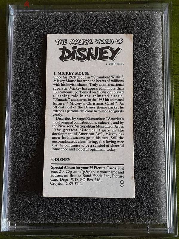 Vintage The Magical World of Disney 1989 complete 25 trading card mint 4