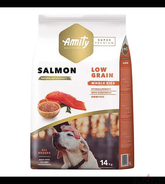 Amity Super Premium Adult Dog Dry Food - Salmon 14 kg 0