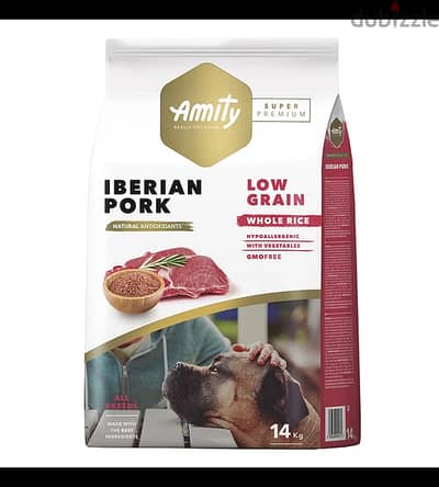 Amity Super Premium Adult Dog Dry Food - Pork 14 kg