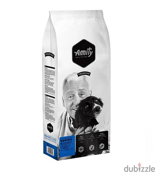 Amity Premium Senior & Light Dog Dry Food - 3 kg 0