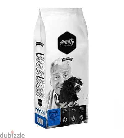 Amity Premium Senior & Light Dog Dry Food - 15 kg