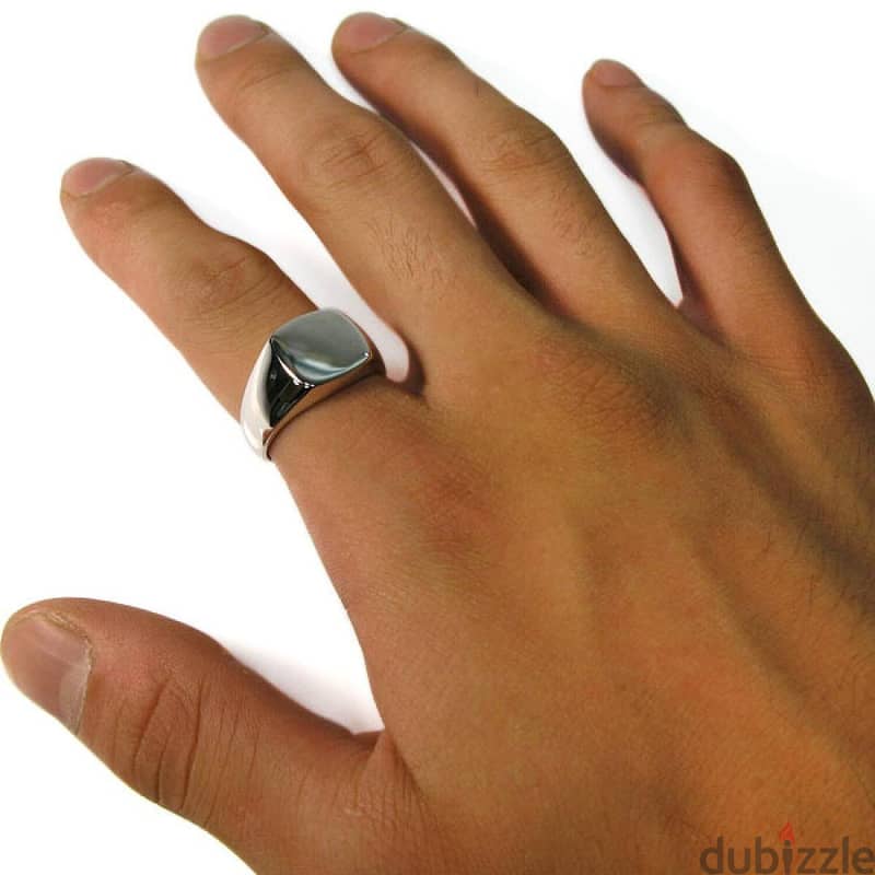 Silver Signet ring for men 1